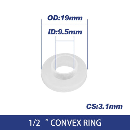White Black 1/2" 3/4" 1"Rubber Ring Silicon PTFE Flat Gasket Sealing Ring for Shower Nozzle Hose Pipe Bellows Tube Washer Ring.