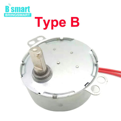 BringSmart 5-24v 110v 220v Low Speed 1.4-60rpm Craft Rotate Exhibition Fan Microwave Oven Gear AC Synchronous Motor For DIY Part