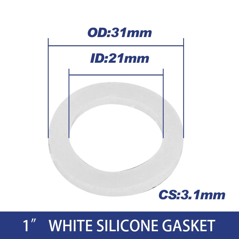 White Black 1/2" 3/4" 1"Rubber Ring Silicon PTFE Flat Gasket Sealing Ring for Shower Nozzle Hose Pipe Bellows Tube Washer Ring.