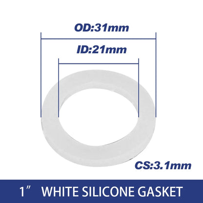 White Black 1/2" 3/4" 1"Rubber Ring Silicon PTFE Flat Gasket Sealing Ring for Shower Nozzle Hose Pipe Bellows Tube Washer Ring.