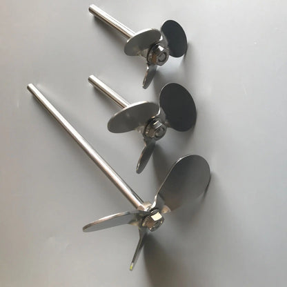 1set Lab Stainless Steel Three-Leaf Paddle Stirrer Three Blade With Agitating Stirring Rod