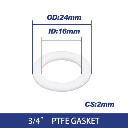 White Black 1/2" 3/4" 1"Rubber Ring Silicon PTFE Flat Gasket Sealing Ring for Shower Nozzle Hose Pipe Bellows Tube Washer Ring.