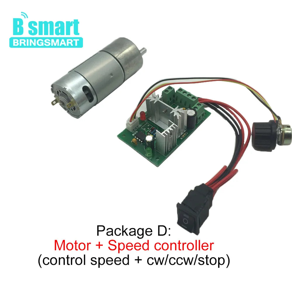 Bringsmart JGB37-550 High Torque 12V DC Motor Customized DC Gear Motor 6v With DC 12 Volt Reducer Motors Reversed For DIY Motor