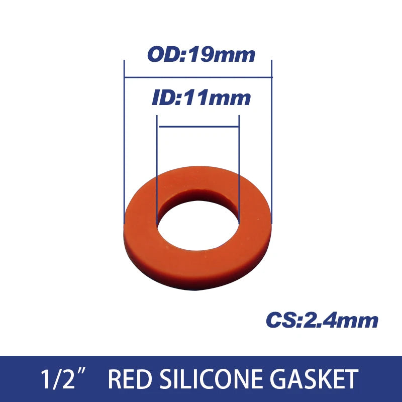 White Black 1/2" 3/4" 1"Rubber Ring Silicon PTFE Flat Gasket Sealing Ring for Shower Nozzle Hose Pipe Bellows Tube Washer Ring.