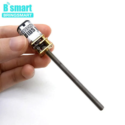 Bringsmart Threaded Shaft M4 55mm DC Gear Motor 5/30/50/100/200/500/1000rpm Mini Electric Screw Reducer N20 3V 6V 12V Customized