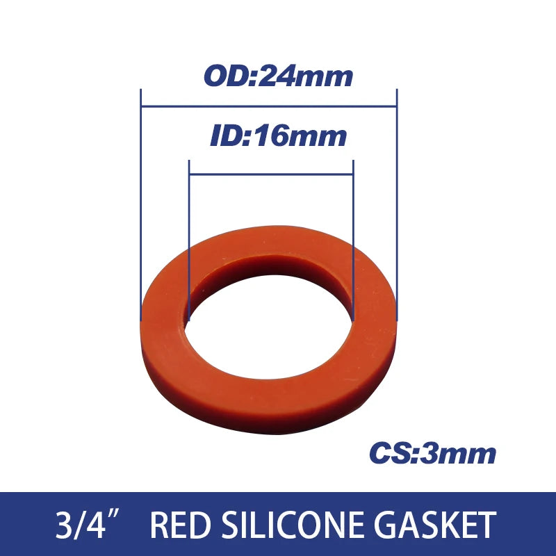 White Black 1/2" 3/4" 1"Rubber Ring Silicon PTFE Flat Gasket Sealing Ring for Shower Nozzle Hose Pipe Bellows Tube Washer Ring.