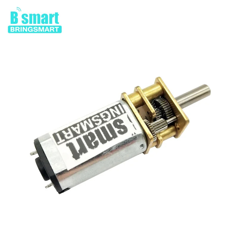Bringsmart N30 12mm Micro Gear Motor 3mm Diameter Shaft 3v 6v 12v DC Metal Gearwheel Hobby DIY Gear Reduction Motor Customized