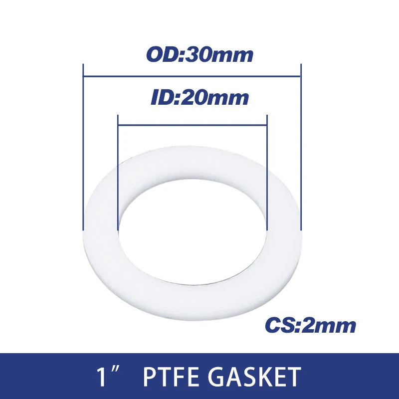 White Black 1/2" 3/4" 1"Rubber Ring Silicon PTFE Flat Gasket Sealing Ring for Shower Nozzle Hose Pipe Bellows Tube Washer Ring.