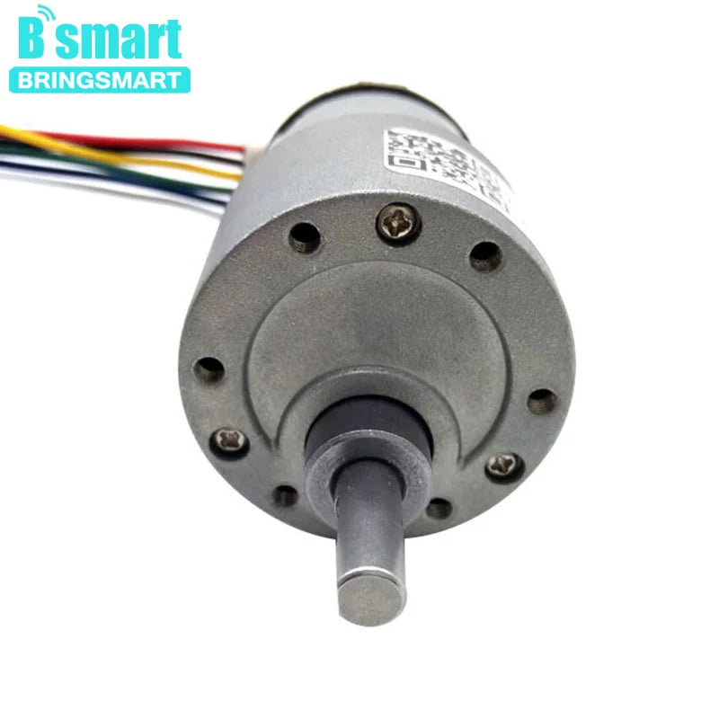 Bringsmart JGB37-520B Encoder Gear Motor DC 12 volt Encoder Disk A/B Phase Output Micro Electric Intelligent Parts Customized