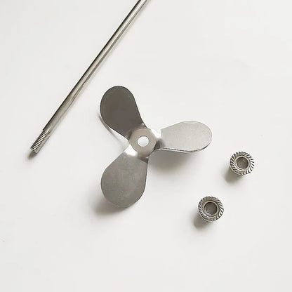 1set Lab Stainless Steel Three-Leaf Paddle Stirrer Three Blade With Agitating Stirring Rod