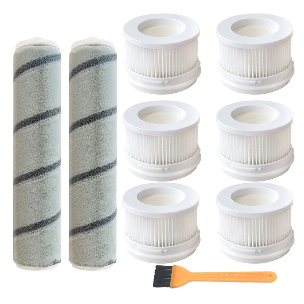 HEPA Filter Main Rolling Brush Compatible with Xiaomi Mijia 1C / K10 MJWXCQ04ZM SCWXCQ02ZHM Handheld Wireless Vacuum Cleaner Roller Brushes