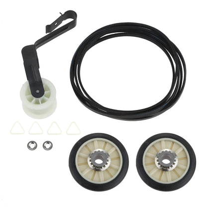 4pcs/kit 4392065 Dryer Repair Belt 341241 Idler Pulley 691366 Drum Roller Compatible with Whirlpool/Kenmore Replace 4392065RC/279860