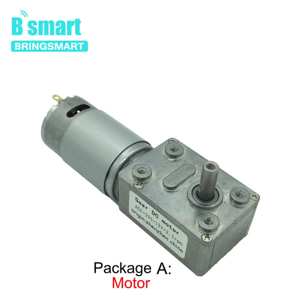Worm Gear Motor DC 12 Volt Reducer Motor 12V Worm Reduction Gearbox Engine Self-Locking Geared Motor JGY-395 Customized Motor