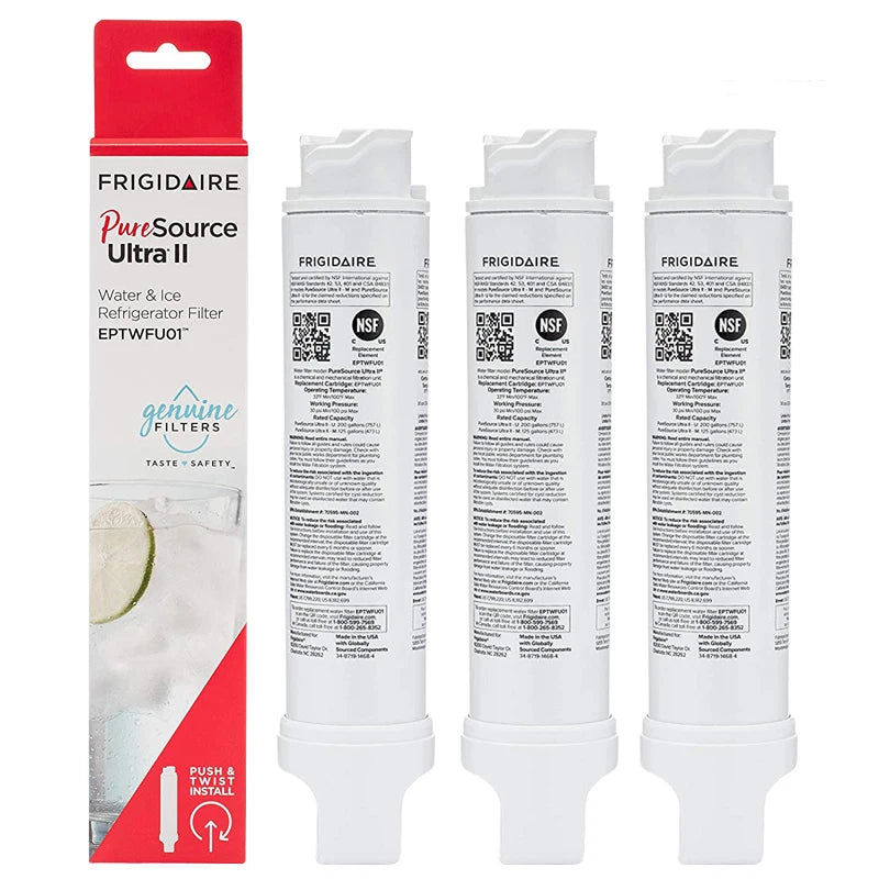 Replacement Refrigerator Water Filter Compatible with Frigidaire EPTWFU01 / EWF02