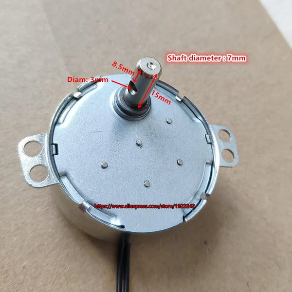 TYC50 220V 50/60Hz 4W AC Synchronous Gear Motor 2.5rpm 5rpm 10rpm 15rpm 20rpm 30rpm Microwave/Oven CW/CCW Motor ~