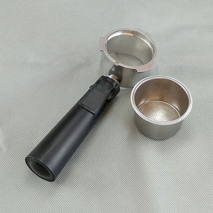 51mm Bottomless Coffee Filter Coffee Machine Accessories Basket Holder Handle Hollow Handle Compatible with Homix Saachi Qster