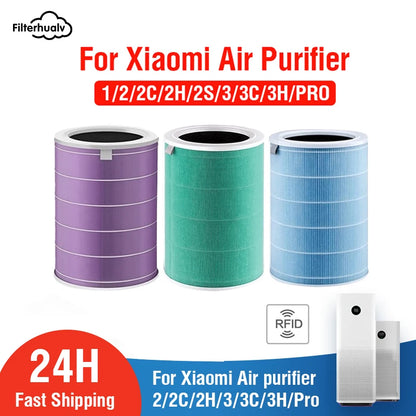 Air Filter Compatible with Xiaomi Mi Air Purifier 1 2 2S 2C 2H 3 3S 3C 3H Mijia Air Filters Carbon HEPA Replacement