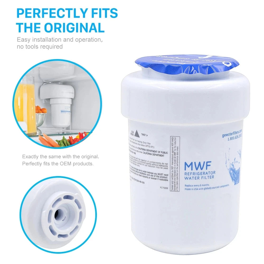 Replacement Refrigerator Water Filter Compatible with GE — 1 Pack