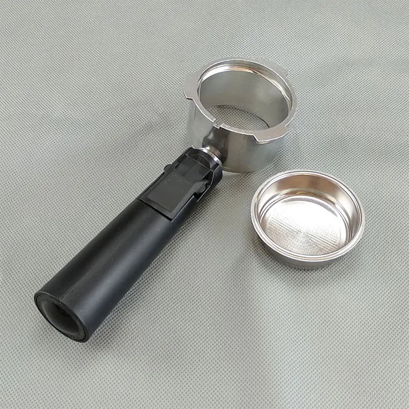 51mm Bottomless Coffee Filter Coffee Machine Accessories Basket Holder Handle Hollow Handle Compatible with Homix Saachi Qster