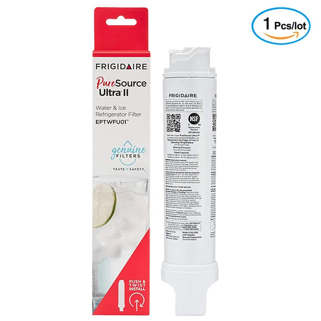 Replacement Refrigerator Water Filter Compatible with Frigidaire EPTWFU01 / EWF02