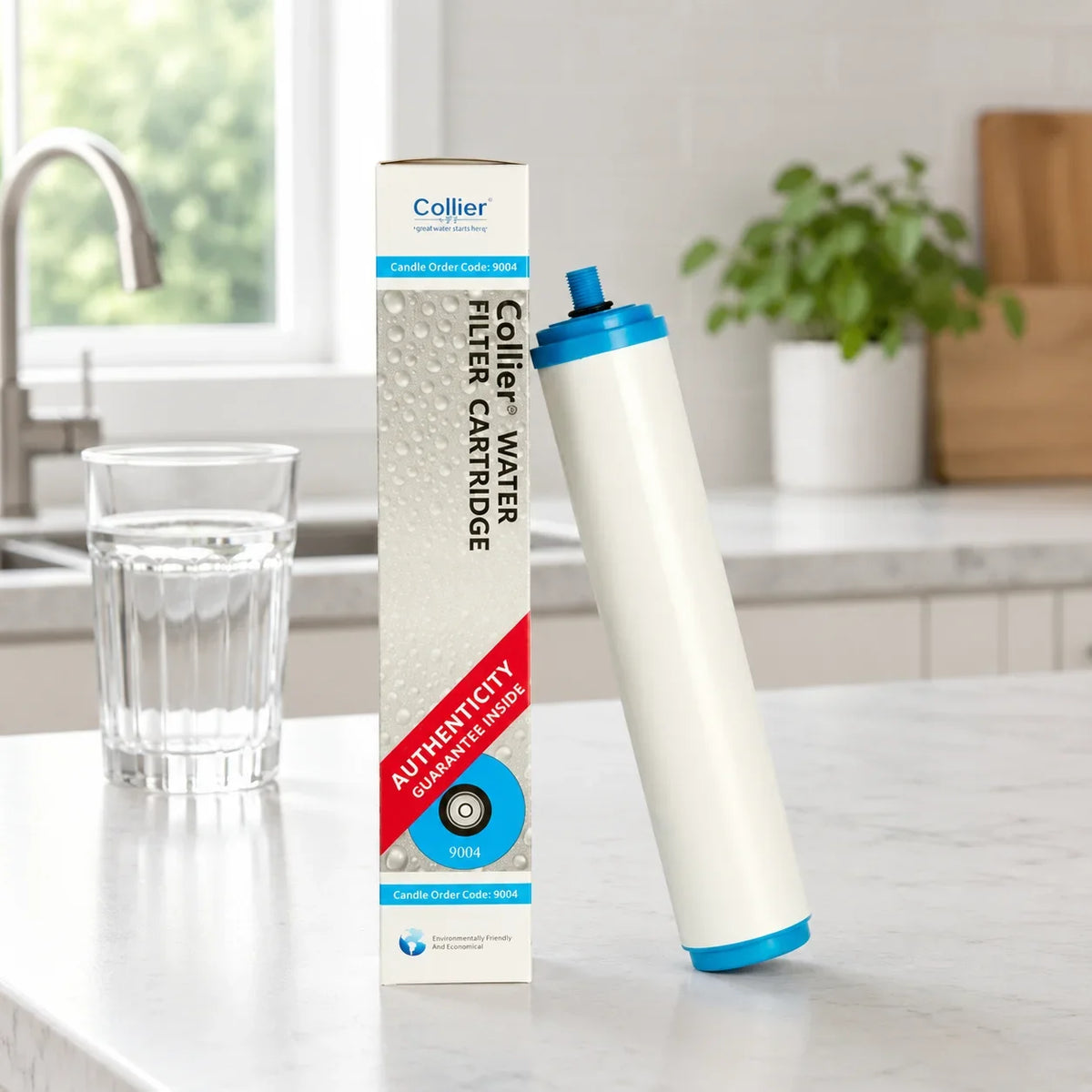 9004 KDF Granular Carbon Filter Cartridge, Replacement for Water Purifiers, Filters Tap Water, Softens Water, Removes Impurities