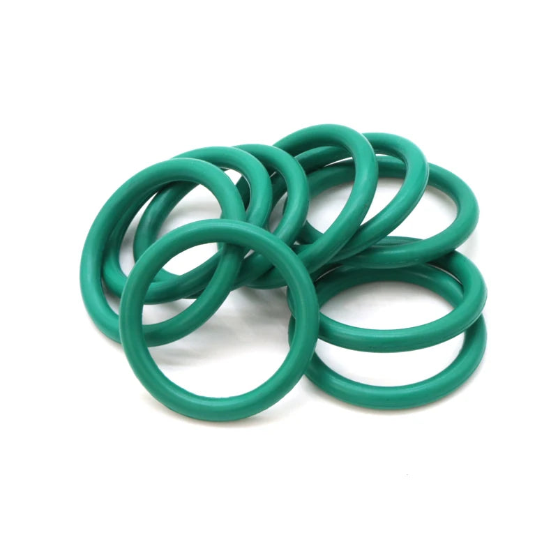 10/50Pcs FKM Sealing O-Ring CS 3.5mm OD 10mm ~ 155mm Green Fluororubber Rubber High Temperature Acid Alkali Gasket