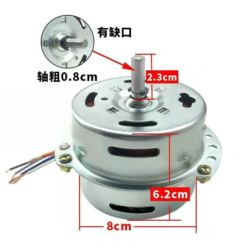 6-wire cooling fan motor, accessory, 80W motor, clockwise rotation tower motor, air conditioning motor