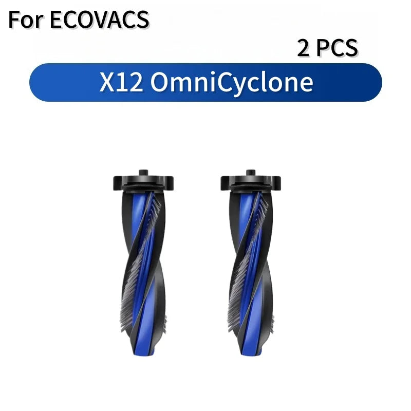 For ECOVACS Deebot X12 OmniCyclone Robot Vacuum Accessories Main Roller Brush Side Brush Dust Bag HEPA Filter Roller Mop Cloth
