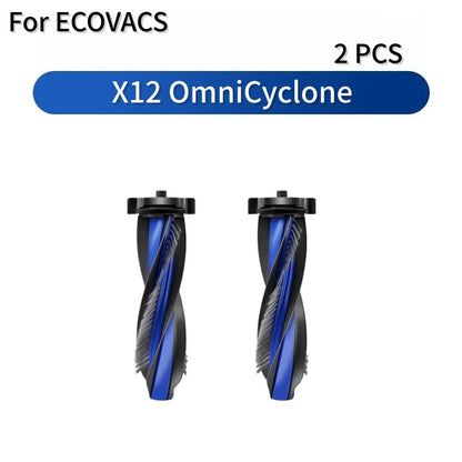 For ECOVACS Deebot X12 OmniCyclone Robot Vacuum Accessories Main Roller Brush Side Brush Dust Bag HEPA Filter Roller Mop Cloth