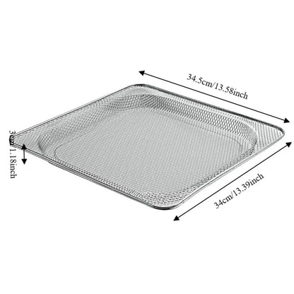 Easy To Clean Stainless Steel Replacement Air Fryer Grill Rack Square Removable Oven Baking Basket Rust-proof Baking Tray Home