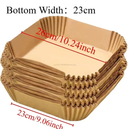 Air Fryer Paper Oven Paper Disposable Brush Non-Stick Airfryer Baking Papers Liners Parchment Paper for Baking Microwave