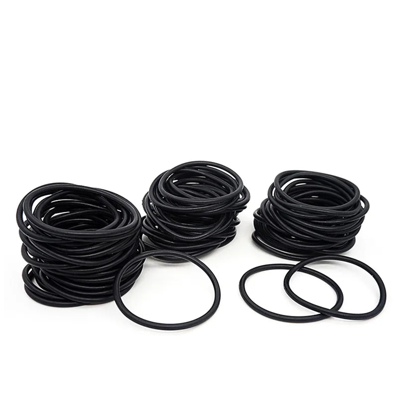 Nitrile O-ring Gasket Black NBR Seal Ring Thickness1/1.5/2mm OD 3~80mm for Automotive/Machine/Plumbing