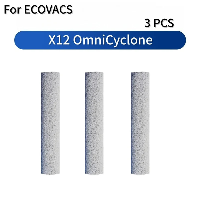 For ECOVACS Deebot X12 OmniCyclone Robot Vacuum Accessories Main Roller Brush Side Brush Dust Bag HEPA Filter Roller Mop Cloth