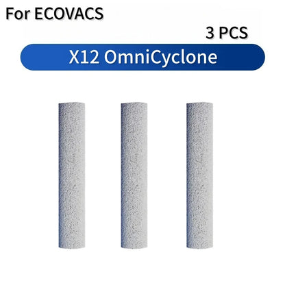 For ECOVACS Deebot X12 OmniCyclone Robot Vacuum Accessories Main Roller Brush Side Brush Dust Bag HEPA Filter Roller Mop Cloth