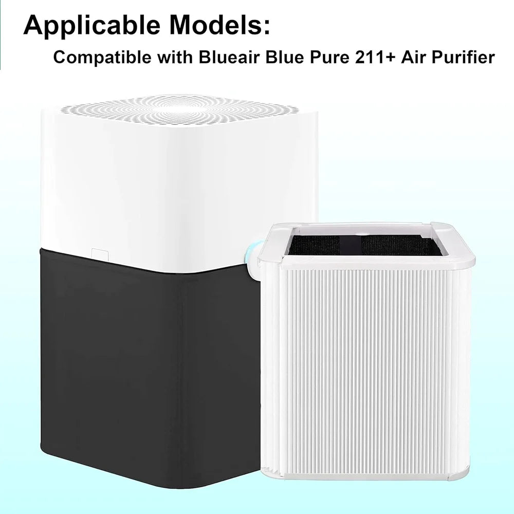 Filters for Blueair Blue Pure 211+ Series Air Purifiers, Household Foldable Particulate and Activated Carbon Filters