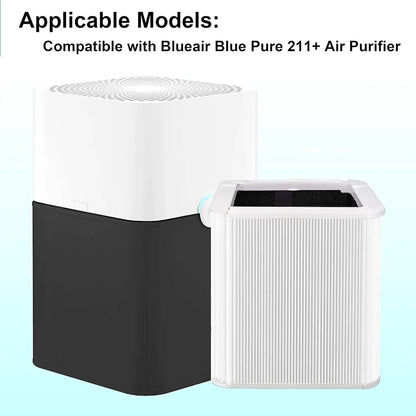 Filters for Blueair Blue Pure 211+ Series Air Purifiers, Household Foldable Particulate and Activated Carbon Filters