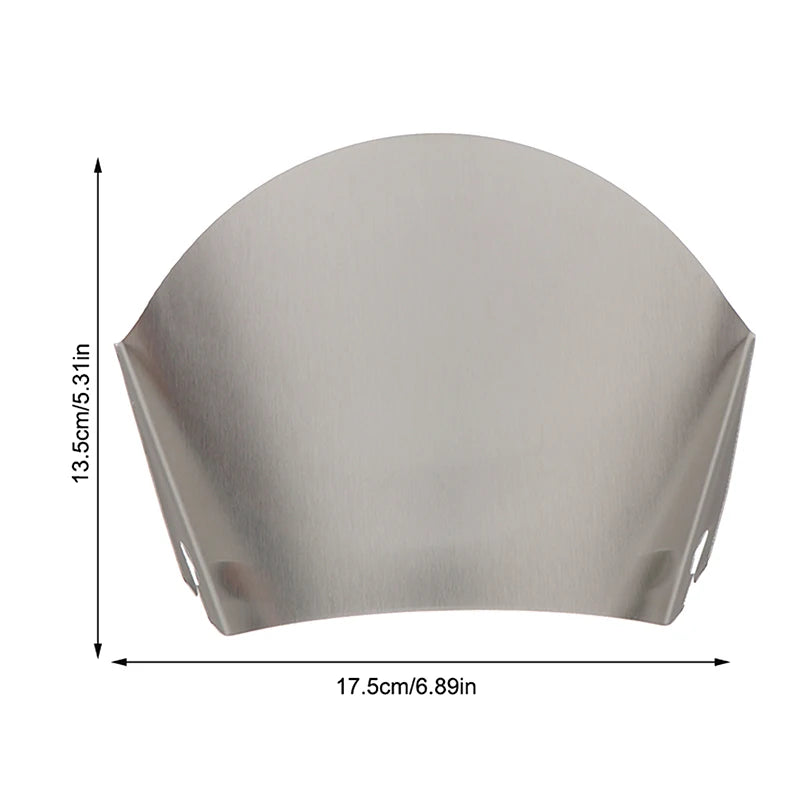 Stainless Steel Pouring Chute Shield For Mixers Splash Guard Food Processor Attachment Safety Shield For Kitchen