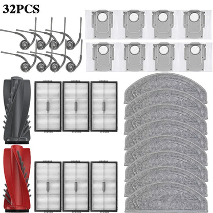 Compatible with Roborock Saros 20 Sonic / S10 MaxV Ultra Vacuum Spare Parts Main Side Brushes Mop Cloths HEPA Filters Dust Bags Accessories