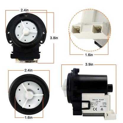4681EA2001T AP5328388 Washer Drain Pump Motor Compatible with Kenmore and Compatible with LG 120V-127V 85W 1.4A Washing Machine Drain Pump AP5328388