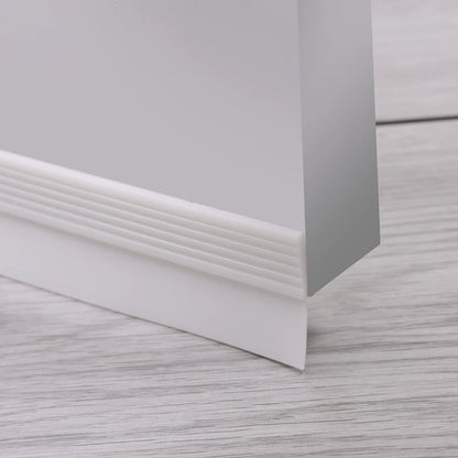 Door Bottom Seal Strip Self-Adhesive Silicone Weather Stripping Under Door Draft Stopper Windproof Soundproof Dustproof Gap Seal