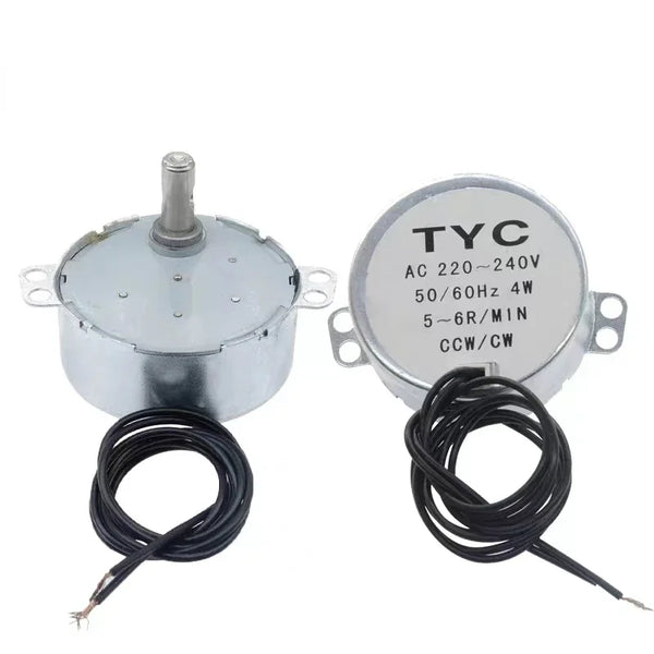 Stable Synchronous Motor 5-6 R/min Pro TYC-50 AC 220V 12V 50/60Hz Torque 4KGF.CM 4W CW/CCW Microwave Turntable for Electric Fan