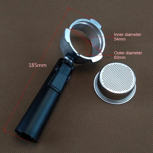 51mm Bottomless Coffee Filter Coffee Machine Accessories Basket Holder Handle Hollow Handle Compatible with Homix Saachi Qster