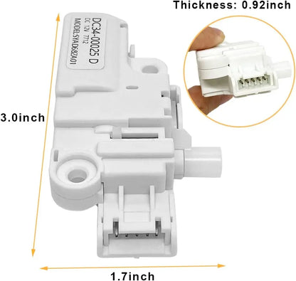 DC34-00025D Washer Washing Machine Door Lock Switch Replacement Compatible with Samsung WW90K74150OX/WW90K74150SC/WW90K74150O DC 12V