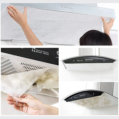Cooker Hood Grease Filter Paper Range Hood Filter Paper Non Woven Range Hood Grease Filter Sheets Paper for Kitchen Supplies
