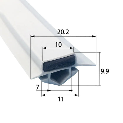 Refrigerator Door Seal — 2.5m Magnetic — Uncut Strip