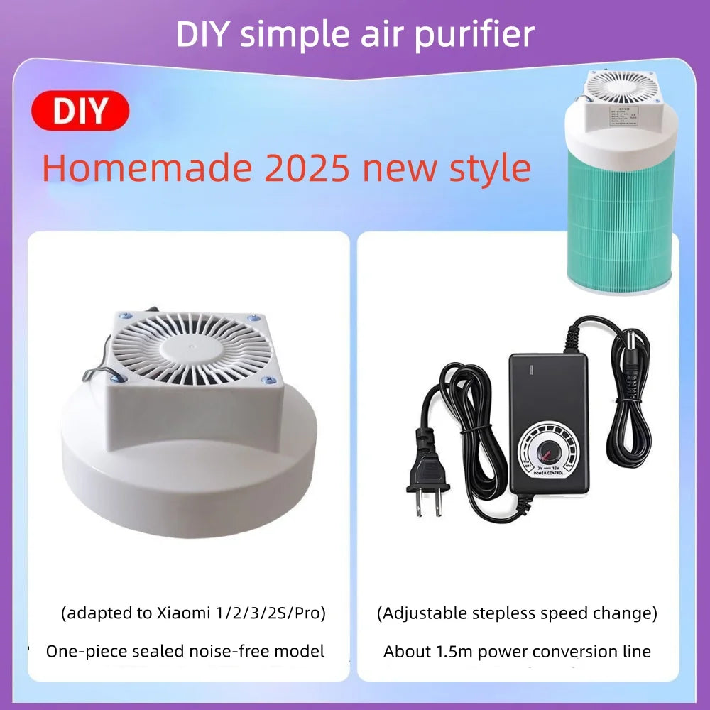 DIY Simple Air Purifier, Compatible with Xiaomi 1/2/3/2s/pro Filter, Homemade DIY Air Purifier, Formaldehyde Removal