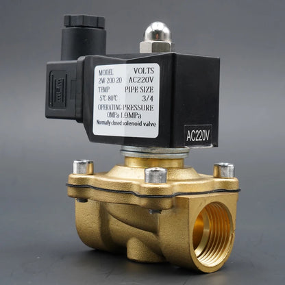 Solenoid Valve Water Valve Normally Close Brass Valves 220V12V24V Air Water Gas Diaphragm Valve 1/4" 3/8" 1/2" 3/4" 1" 2"