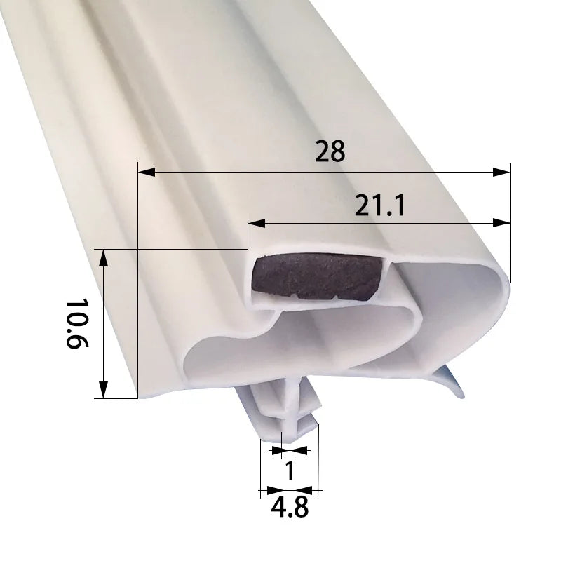 Refrigerator Door Seal — 2.5m — PVC Magnetic