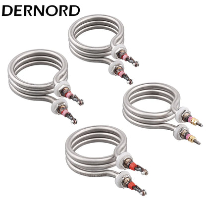 DERNORD Electric Spiral Tubular Heater M12 Water Distiller Heating Element SUS304 Coffee Pipe 600w/800w/1200w/2300w