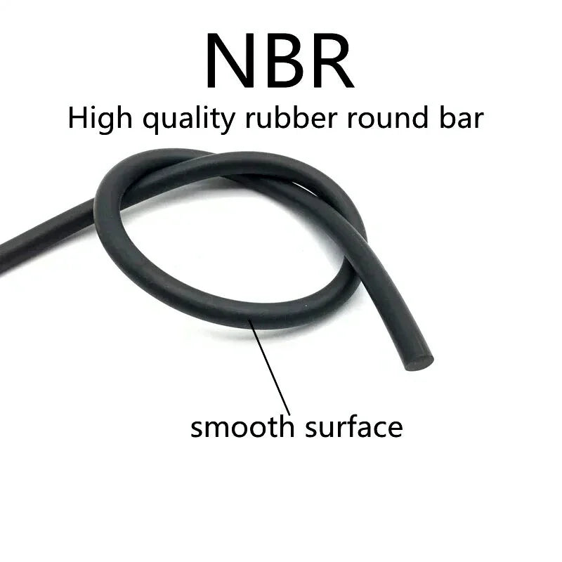 NBR Black Rubber Strip Seal OD0.8~10mm Nitrile Sealing Rope Solid Round Strip